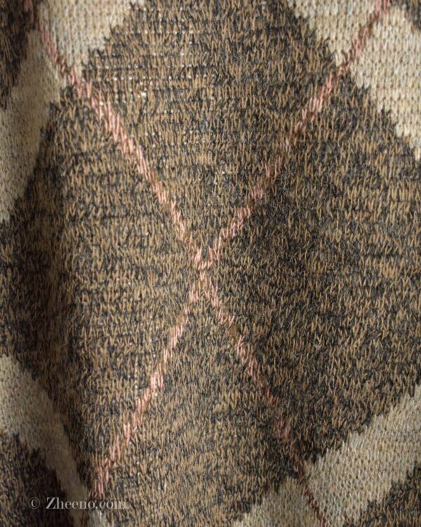 بافت وینتیج قهوه ای طرح لوزی