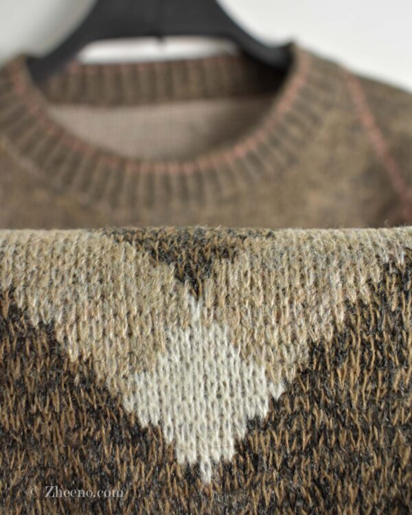 بافت وینتیج قهوه ای طرح لوزی