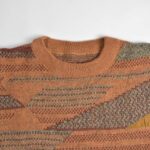 بافت وینتیج نارنجی طرح دار