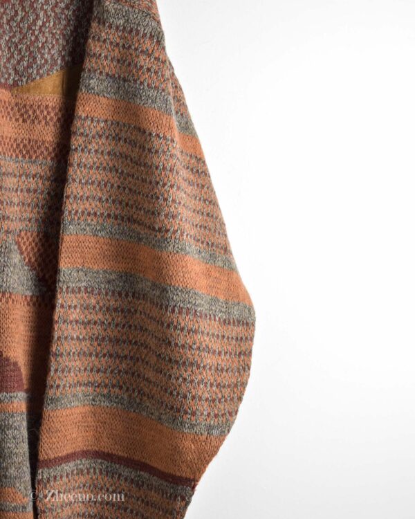 بافت وینتیج نارنجی طرح دار