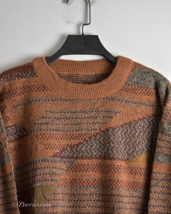 بافت وینتیج نارنجی طرح دار