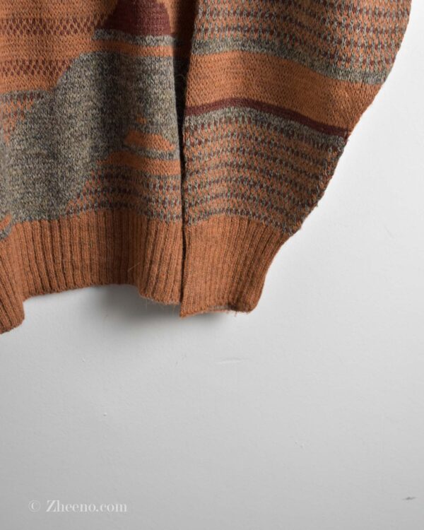 بافت وینتیج نارنجی طرح دار