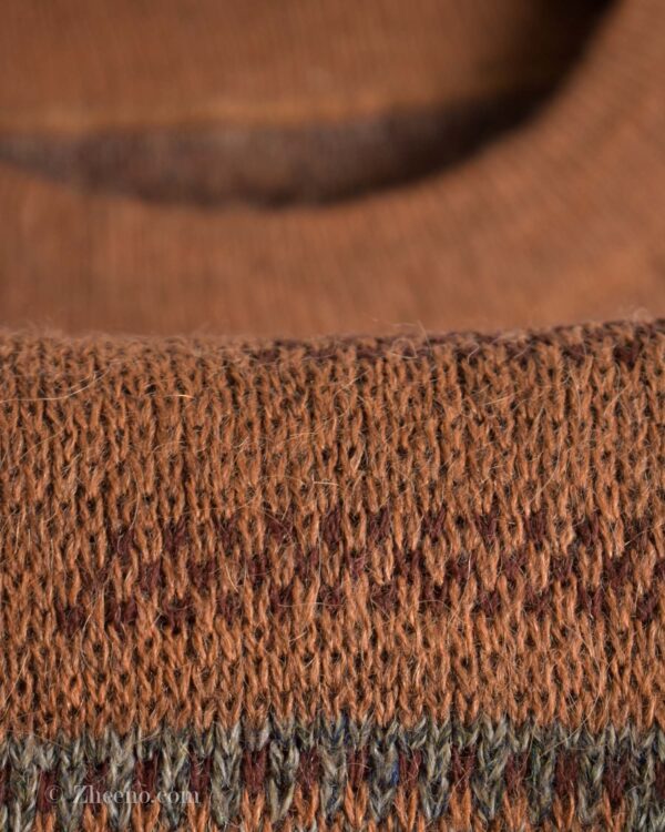 بافت وینتیج نارنجی طرح دار