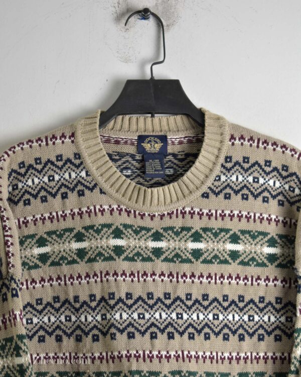 بافت وینتیج کرم طرح دار Dockers