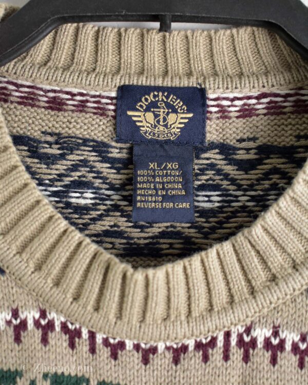 بافت وینتیج کرم طرح دار Dockers