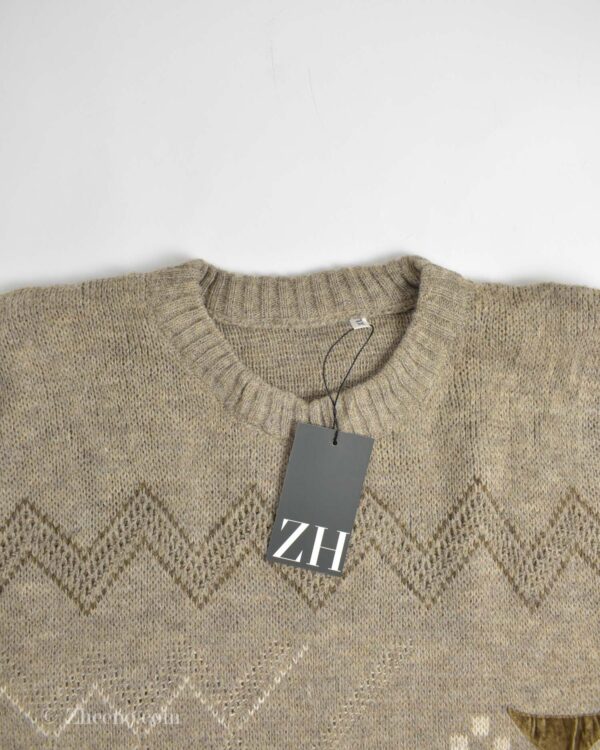 بافت وینتیج طرح دار کرم رنگ