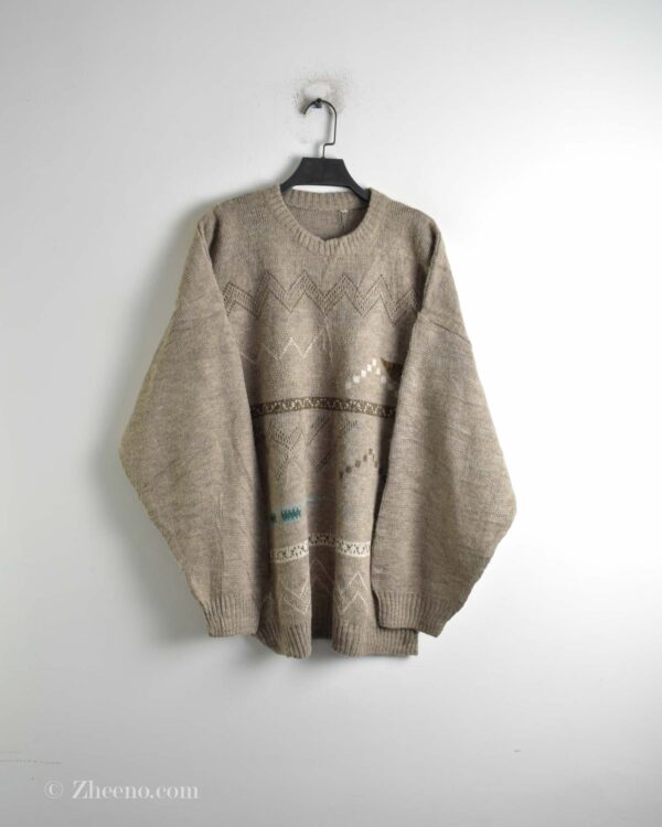 بافت وینتیج طرح دار کرم رنگ