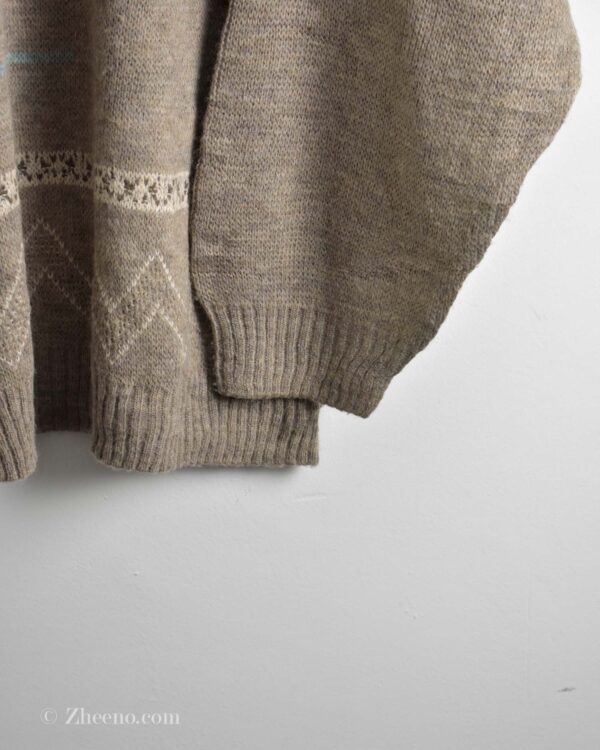 بافت وینتیج طرح دار کرم رنگ