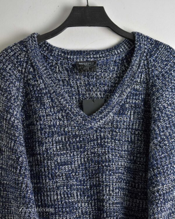 بافت وینتیج یقه هفت آبی سفید Joseph Hayes