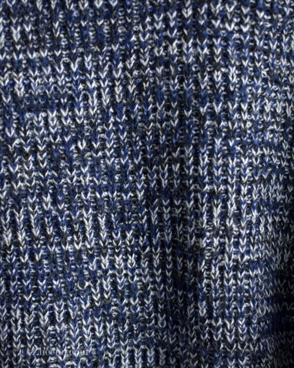 بافت وینتیج یقه هفت آبی سفید Joseph Hayes