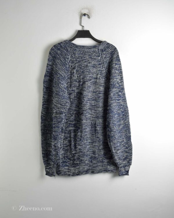 بافت وینتیج یقه هفت آبی سفید Joseph Hayes