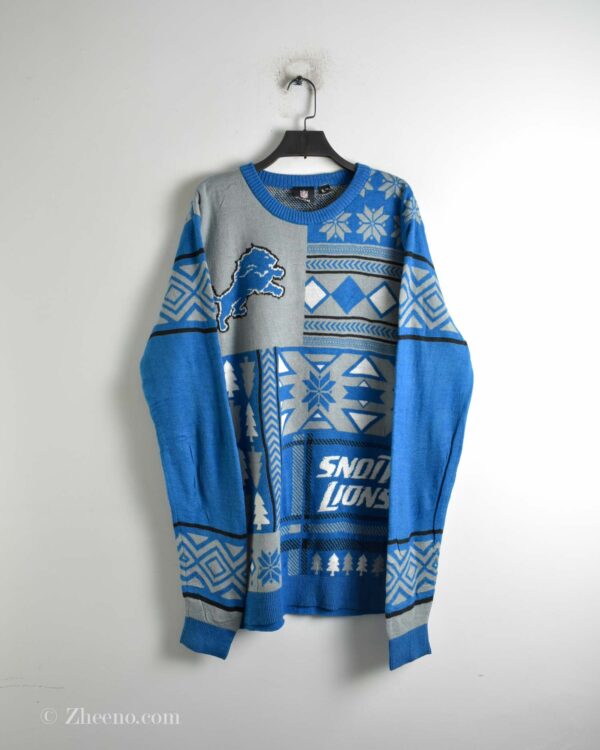 بافت وینتیج آبی طرح دار NFL