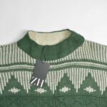 بافت وینتیج سبز طرح دار