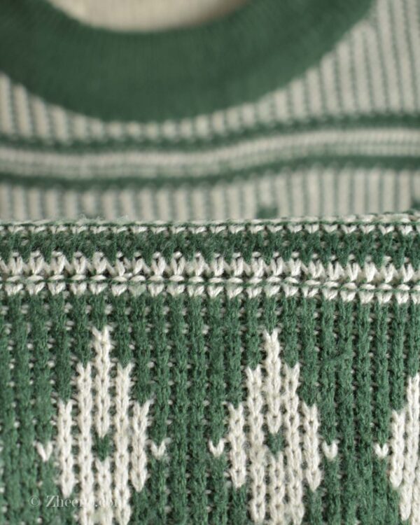 بافت وینتیج سبز طرح دار