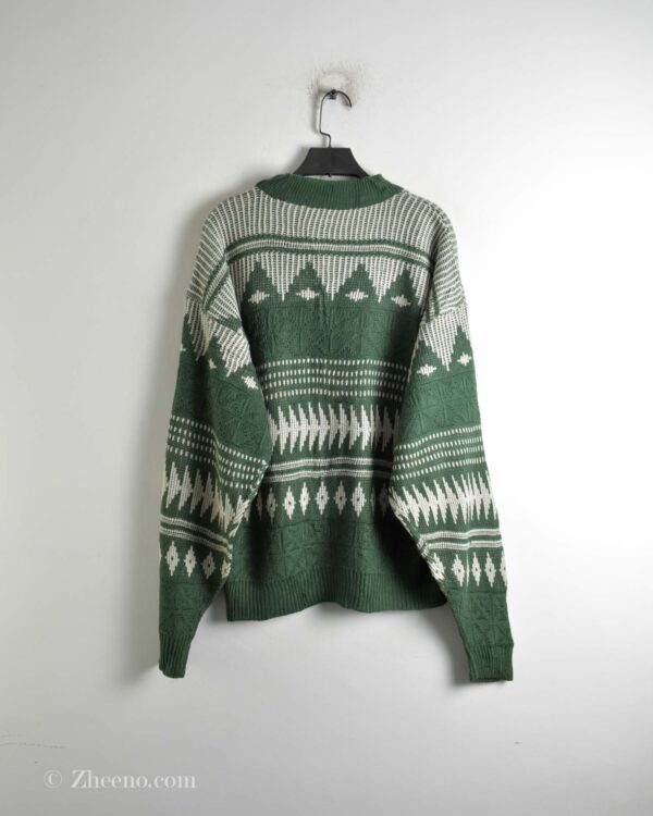 بافت وینتیج سبز طرح دار