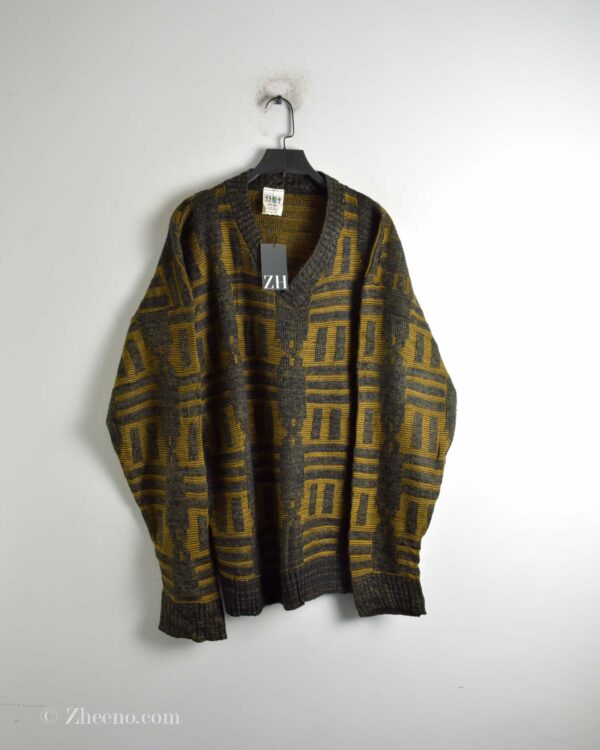 بافت وینتیج یقه هفت طرح دار