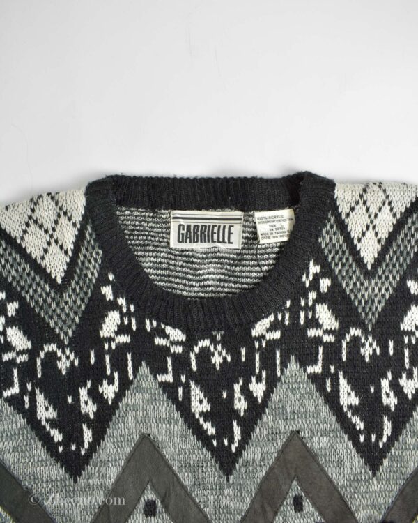 بافت وینتیج سفید مشکی Gabrielle
