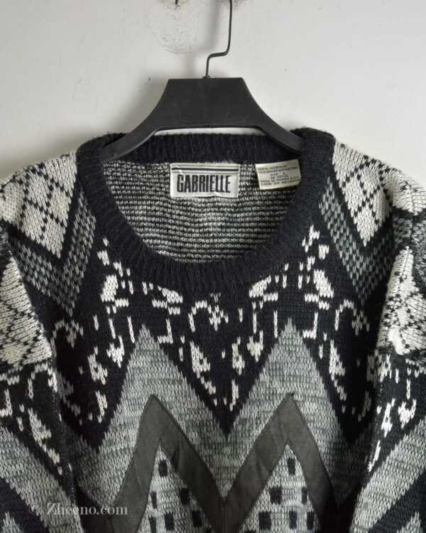بافت وینتیج سفید مشکی Gabrielle
