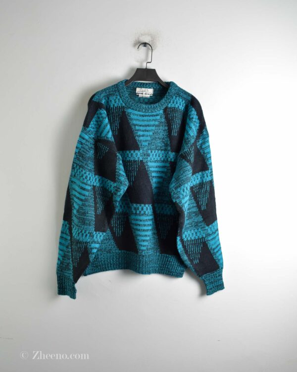 بافت وینتیج مشکی آبی Club International