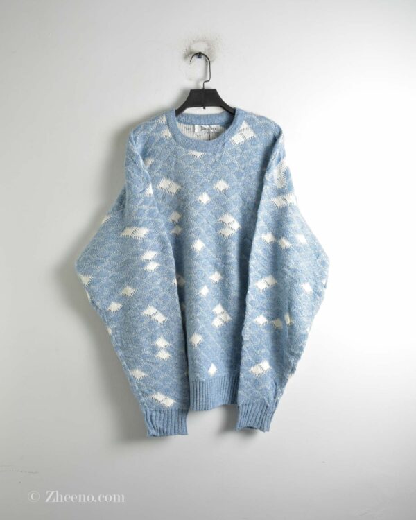 بافت وینتیج سفید آبی Jantzen