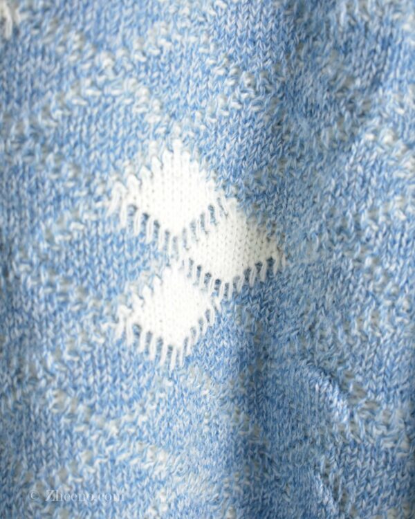 بافت وینتیج سفید آبی Jantzen