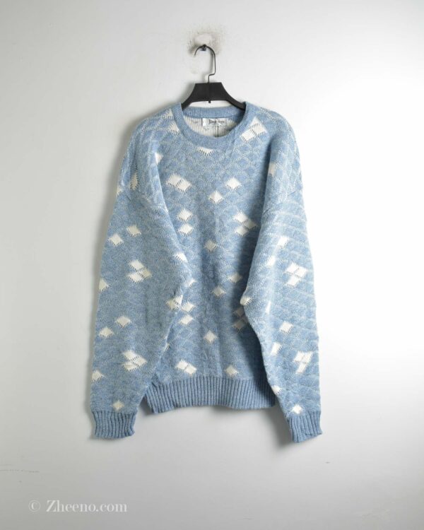 بافت وینتیج سفید آبی Jantzen