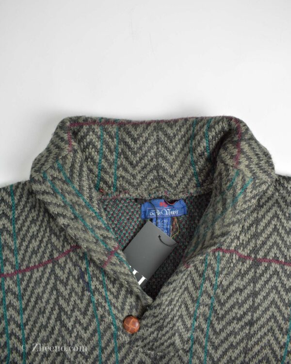 بافت وینتیج یقه دار تک دکمه Ye Vorios