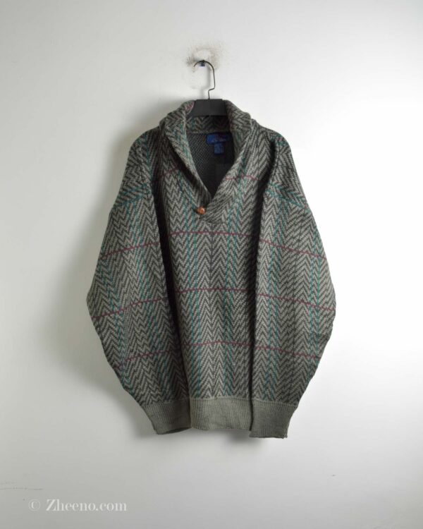 بافت وینتیج یقه دار تک دکمه Ye Vorios