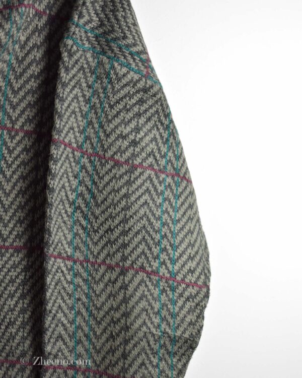 بافت وینتیج یقه دار تک دکمه Ye Vorios