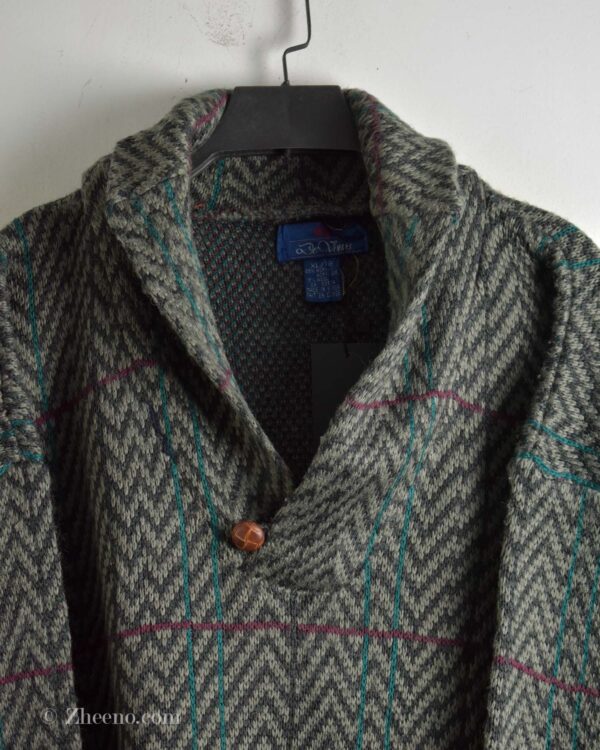 بافت وینتیج یقه دار تک دکمه Ye Vorios