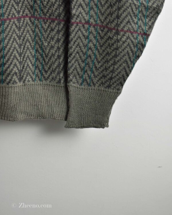 بافت وینتیج یقه دار تک دکمه Ye Vorios