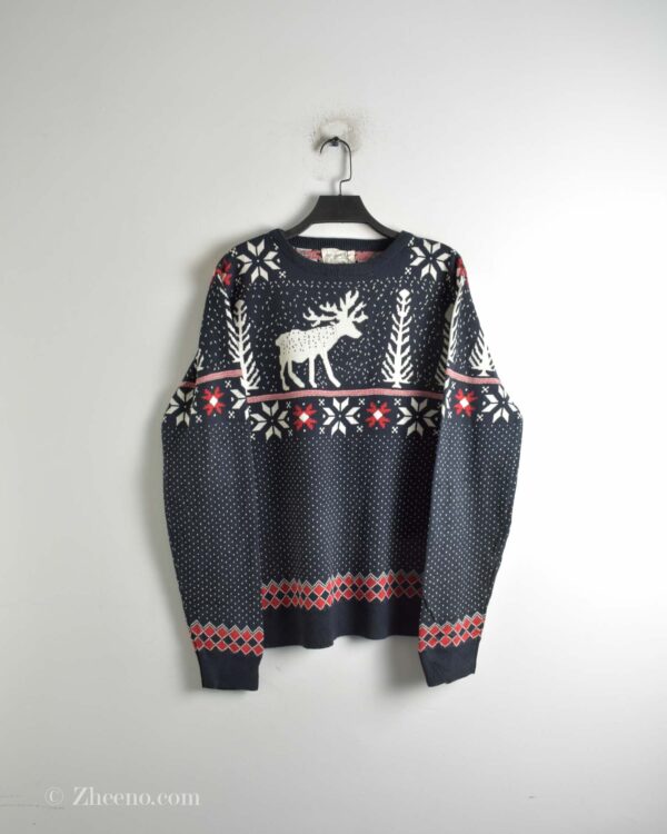 بافت کریسمسی سرمه ای تیره Primark