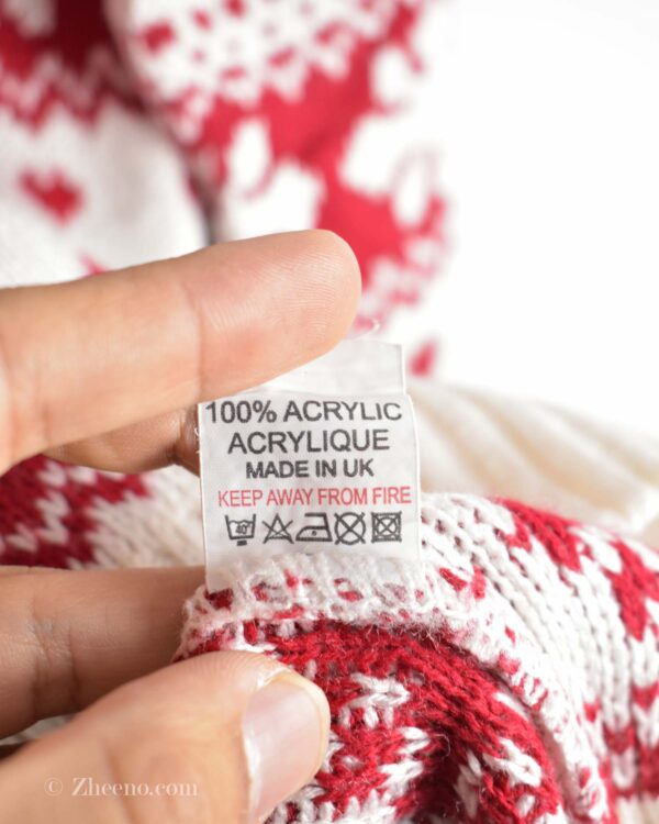 بافت کریسمسی دورنگ سفید قرمز