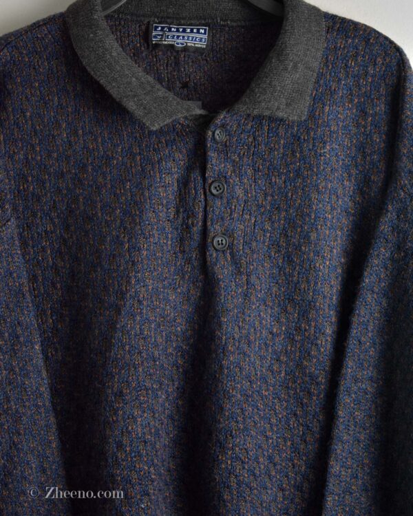 بافت وینتیج یقه دار سه دکمه Jantzen