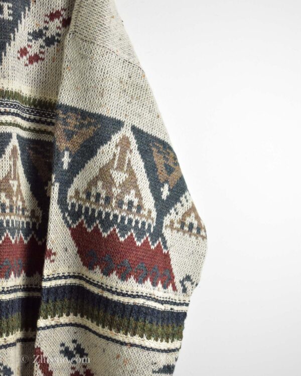 بافت وینتیج طرح دار خاکی Canda