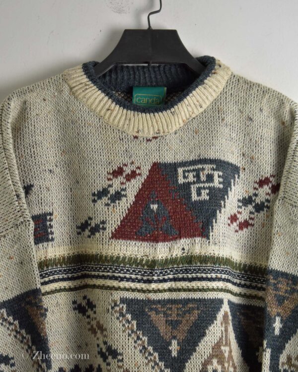 بافت وینتیج طرح دار خاکی Canda