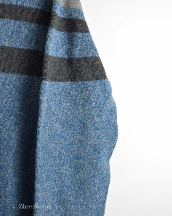 بافت یقه اسکی وینتیج آبی NJ-87