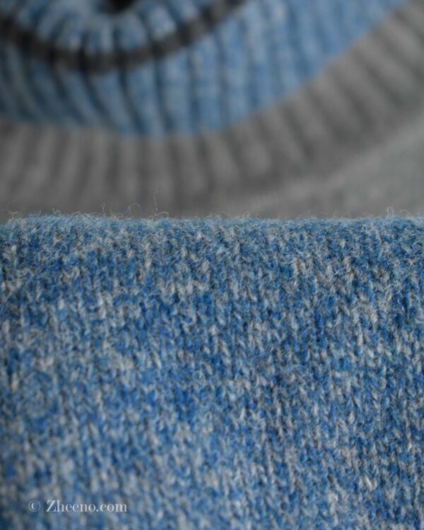 بافت یقه اسکی وینتیج آبی NJ-87