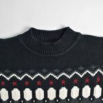 بافت وینتیج مشکی طرح دار Alex Cannon