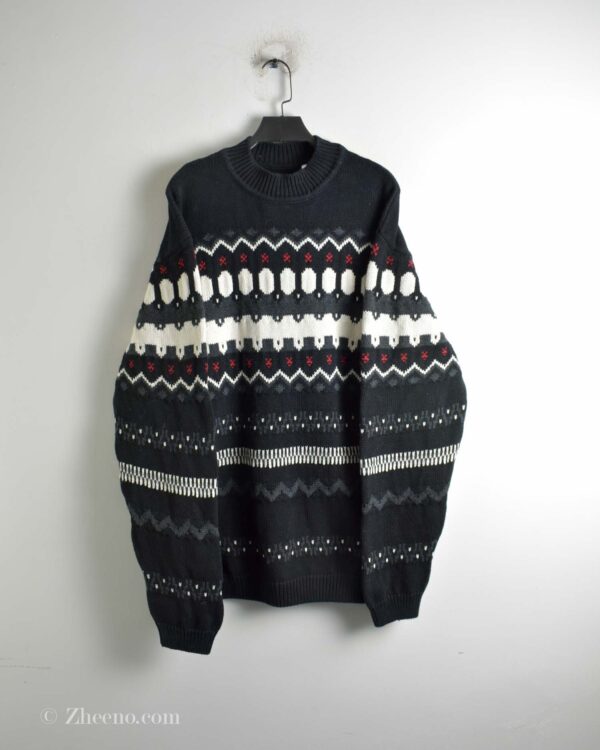 بافت وینتیج مشکی طرح دار Alex Cannon