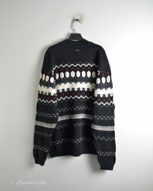 بافت وینتیج مشکی طرح دار Alex Cannon