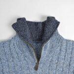 نیم زیپ وینتیج آبی