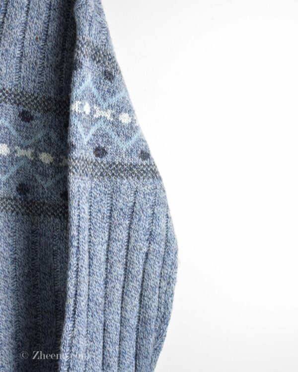 نیم زیپ وینتیج آبی