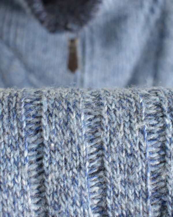 نیم زیپ وینتیج آبی