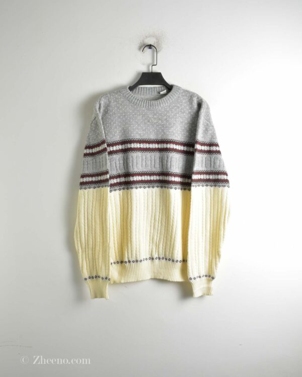 بافت وینتیج طوسی شیری