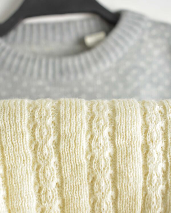 بافت وینتیج طوسی شیری