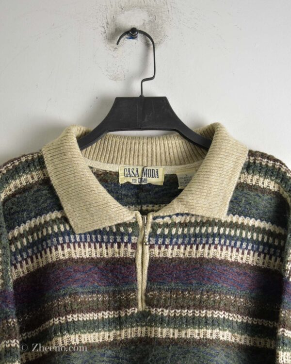 بافت وینتیج یقه دار Casa Moda