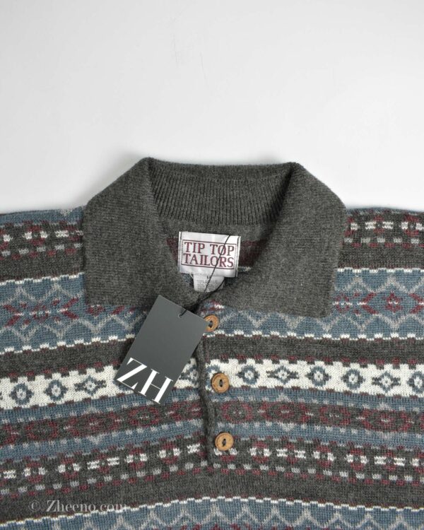 بافت وینتیج سه دکمه یقه دار Tip Top Tailors