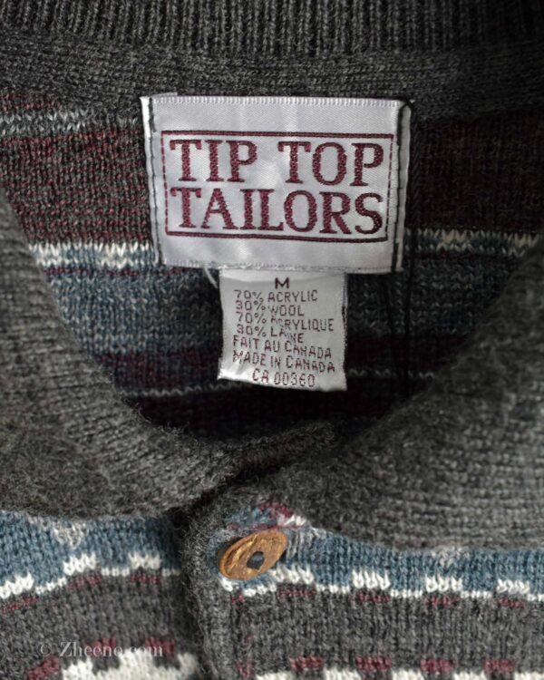 بافت وینتیج سه دکمه یقه دار Tip Top Tailors