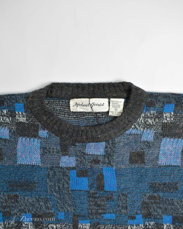 بافت وینتیج آبی Michael Gerald
